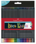 Színesceruza Faber-Castell Black Edition 24db-os készlet, háromszög alakú test, 116424