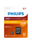 Philips Micro SDXC Memóriakártya 128GB Class 10 UHS-I U1 Adapter